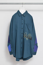 Load image into Gallery viewer, WOOL VIYELLA △ SH/BLU GRN/SLACK_02