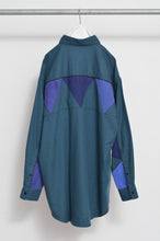 Load image into Gallery viewer, WOOL VIYELLA △ SH/BLU GRN/SLACK_02