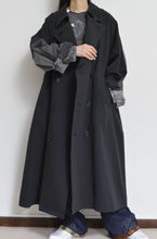 画像をギャラリービューアに読み込む, [your right things 代官山 蔦屋書店出品中]DENIM SLEEVE TRENCH COAT/BLK/02
