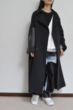 画像をギャラリービューアに読み込む, [your right things 代官山 蔦屋書店出品中]DENIM SLEEVE TRENCH COAT/BLK/02
