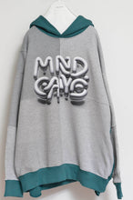 Load image into Gallery viewer, TWO-TONE HOODIE_GREEN/MIND GAME print/02 size