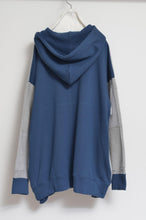 Load image into Gallery viewer, TWO-TONE HOODIE_BLUE/YELLOW print/01 size