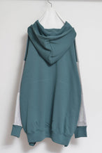 Load image into Gallery viewer, TWO-TONE HOODIE_GREEN/YELLOW print/01 size