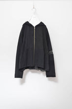 Load image into Gallery viewer, TABLE CLOTH ZIP-UP HOODIE/BLK/01 size