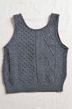 Load image into Gallery viewer, KNIT BIJOUX TANK-TOP/GRY