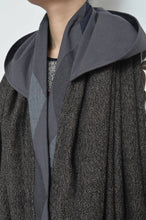 Load image into Gallery viewer, tsutae SHAWL HOODIE_LINE / RED×BLK