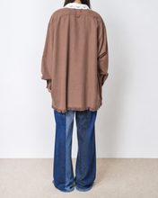 画像をギャラリービューアに読み込む, Tablecloth collar fringe shirt / bishu wool_B
