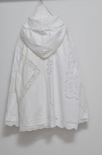 Load image into Gallery viewer, TABLE CLOTH ZIP-UP HOODIE/WHT/02 size_001