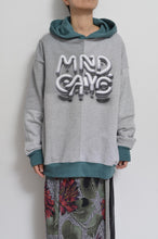 Load image into Gallery viewer, TWO-TONE HOODIE_GREEN/MIND GAME print/02 size