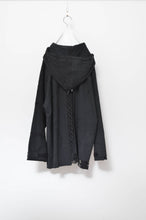 Load image into Gallery viewer, TABLE CLOTH ZIP-UP HOODIE/BLK/02 size