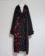 画像をギャラリービューアに読み込む, FLORAL TRENCH COAT/BLK/02 size B