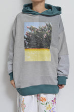 Load image into Gallery viewer, TWO-TONE HOODIE_GREEN/YELLOW print/01 size