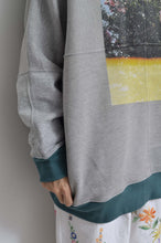 Load image into Gallery viewer, TWO-TONE HOODIE_GREEN/YELLOW print/01 size
