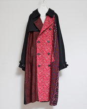 画像をギャラリービューアに読み込む, FLORAL TRENCH COAT/BLK/01 size A