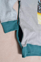 Load image into Gallery viewer, TWO-TONE HOODIE_GREEN/YELLOW print/01 size