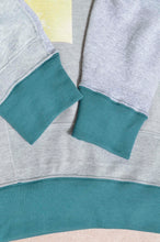 Load image into Gallery viewer, TWO-TONE HOODIE_GREEN/YELLOW print/01 size