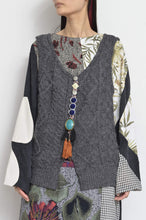 Load image into Gallery viewer, KNIT BIJOUX TANK-TOP/GRY
