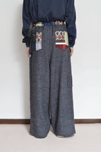 Load image into Gallery viewer, LINEN WOOL WIDE PAINTER PT / NAV_03