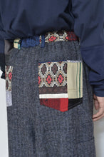 Load image into Gallery viewer, LINEN WOOL WIDE PAINTER PT / NAV_03