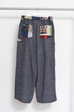 Load image into Gallery viewer, LINEN WOOL WIDE PAINTER PT / NAV_03