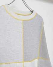 Load image into Gallery viewer, Panel sweat pullover contrast stitch / 02size_D