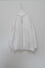 Load image into Gallery viewer, TABLE CLOTH ZIP-UP HOODIE/WHT/02 size_A