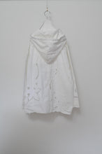 Load image into Gallery viewer, TABLE CLOTH ZIP-UP HOODIE/WHT/02 size_A