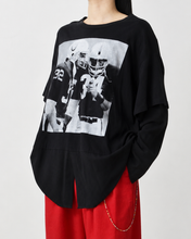 Load image into Gallery viewer, Fake layered T-shirt / BLACK_G