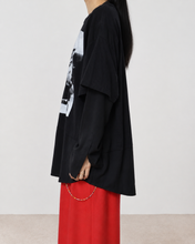 Load image into Gallery viewer, Fake layered T-shirt / BLACK_G