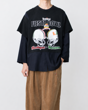 Load image into Gallery viewer, Fake layered T-shirt / BLACK_C
