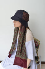 Load image into Gallery viewer, SCARF DROOPY BUCKET HAT_NAV_03