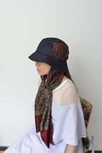 Load image into Gallery viewer, SCARF DROOPY BUCKET HAT_NAV_03