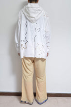 Load image into Gallery viewer, TABLE CLOTH ZIP-UP HOODIE/WHT/02 size_A