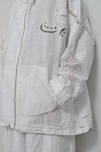 Load image into Gallery viewer, TABLE CLOTH ZIP-UP HOODIE/WHT/02 size_003