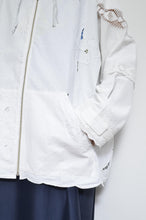 Load image into Gallery viewer, TABLE CLOTH ZIP-UP HOODIE/WHT/02 size_B