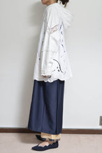 Load image into Gallery viewer, TABLE CLOTH ZIP-UP HOODIE/WHT/02 size_B