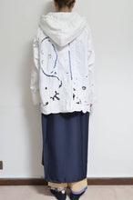 Load image into Gallery viewer, TABLE CLOTH ZIP-UP HOODIE/WHT/02 size_B