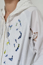 Load image into Gallery viewer, TABLE CLOTH ZIP-UP HOODIE/WHT/01 size