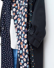 画像をギャラリービューアに読み込む, FLORAL TRENCH COAT/BLK/02 size A