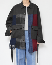 Load image into Gallery viewer, Muffler short blouson / Charcoal_B