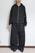 Load image into Gallery viewer, TABLE CLOTH ZIP-UP HOODIE/BLK/01 size