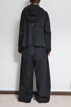 Load image into Gallery viewer, TABLE CLOTH ZIP-UP HOODIE/BLK/01 size