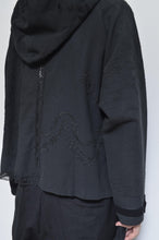 Load image into Gallery viewer, TABLE CLOTH ZIP-UP HOODIE/BLK/01 size
