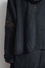 Load image into Gallery viewer, TABLE CLOTH ZIP-UP HOODIE/BLK/01 size