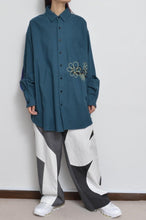 Load image into Gallery viewer, WOOL VIYELLA △ SH/BLU GRN/SLACK_02