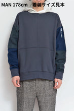 Load image into Gallery viewer, QUILT HOODIE/L GRY_02_B