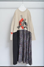 Load image into Gallery viewer, PLEATED TEE OP(PRINT)_BEG/X_B