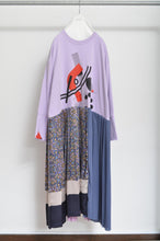 Load image into Gallery viewer, PLEATED TEE OP(PRINT)_PUR/X_A