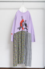 Load image into Gallery viewer, PLEATED TEE OP(PRINT)_PUR/X_B