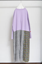 Load image into Gallery viewer, PLEATED TEE OP(PRINT)_PUR/X_B